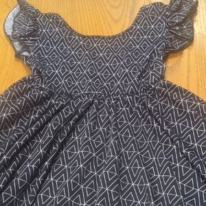 Dot Dot Smile Navy and White Geometric Dress